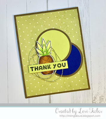 Pineapple Crush Thank You card-designed by Lori Tecler/Inking Aloud-stamps from Paper Smooches