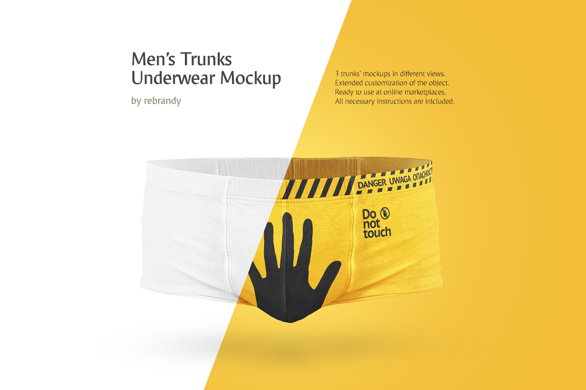 Download Men's Trunks Underwear Mockup - Men's Trunks Underwear ...