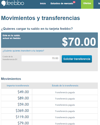 movimientos y transferencias en feebbo