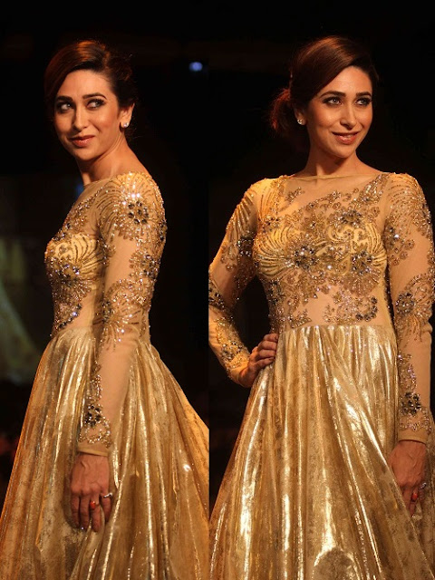 Karishma Kapoor Looking Gorgeous in Golden Dress