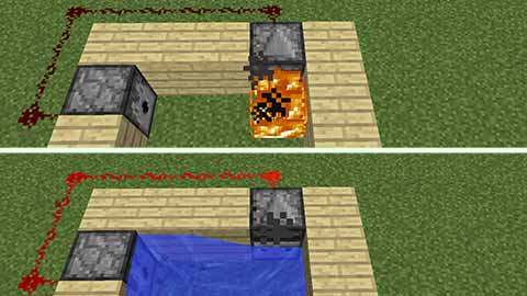 マインクラフト 自動消火器装置 スプリンクラー の作り方 マイクラマルチプレイ日記ブログ マインクラフト 自動消火器装置 スプリンクラー の作り方 マイクラマルチプレイ日記ブログ