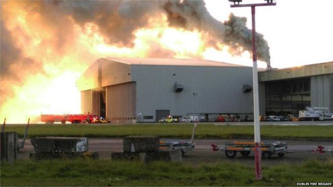 Dublin Airport: Flights resume after hangar fire