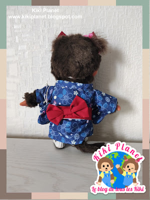 kiki Monchhichi bear wear kimono yukata clothes plush chemise Hawaii shirt