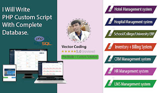 php custom coder,create custom code for your hospital,school,hotel ,micro job freelancing werbsite.