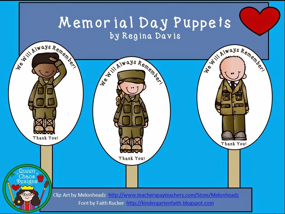 http://www.teacherspayteachers.com/Product/A-FREEBIE-Memorial-Day-Puppets-1255602