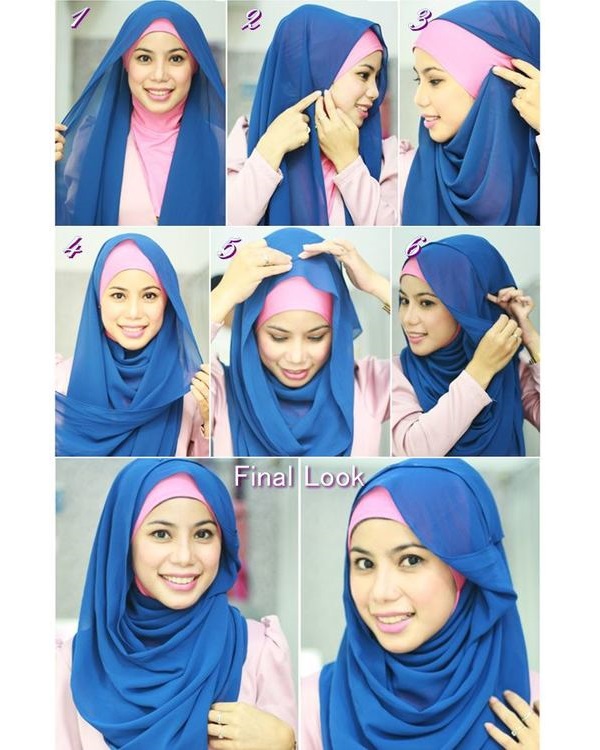 15  Tutorial Cara Memakai Hijab Simple Terbaru 2018