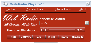 Streaming Christmas music player