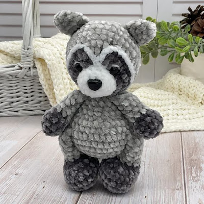 Toy raccoon in plush