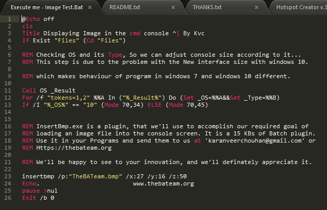   The Code | Simple Example to Show Image on CMD 