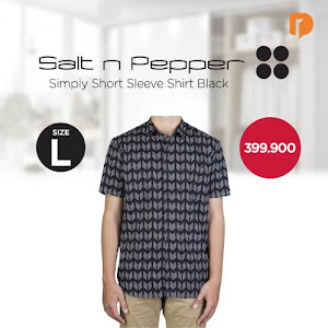 Salt N Pepper Simply Short Sleeve Shirt Size L Black