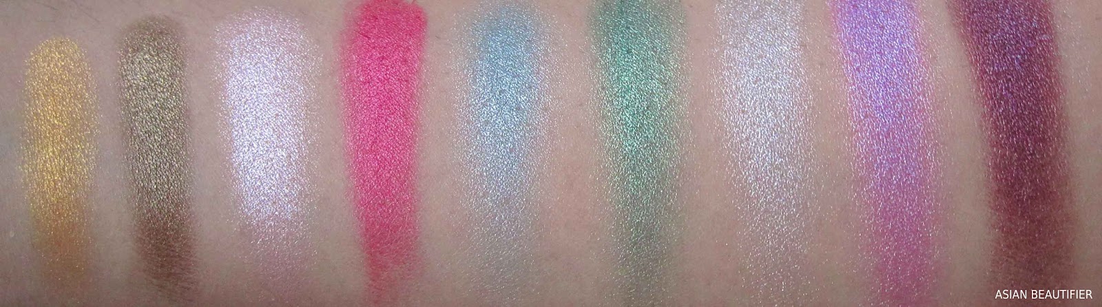 88 Eyeshadow Metal Mania Palette - Swatches