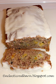 Eclectic Red Barn: Fresh Pineapple-Zucchini Bread with Pineapple Glaze