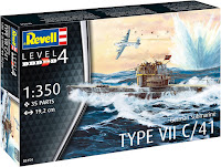 Revell 1/350 U-Boot Type VII C/41 (05154) English Color Guide & Paint Conversion Chart