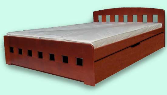 Łóżko drewniane szczebelkowe z drewna olchowego
