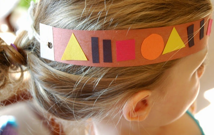 Native American Pattern Headbands for Thanksgiving theme preschool