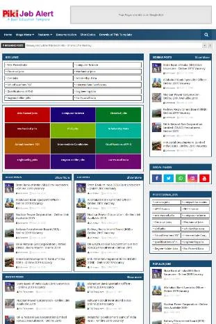 Piki Job Alert Blogger Template