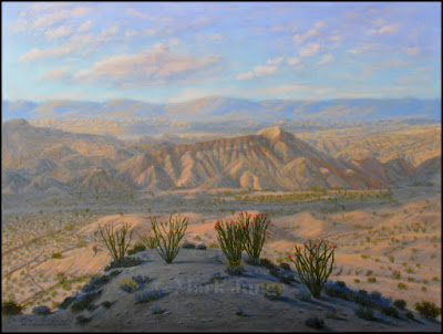 Carrizo Badlands,Anza-Borrego,California,CA,Desert State Park,ocotillo,cloud shadows,sundown,sunset,late afternoon,barren,desert