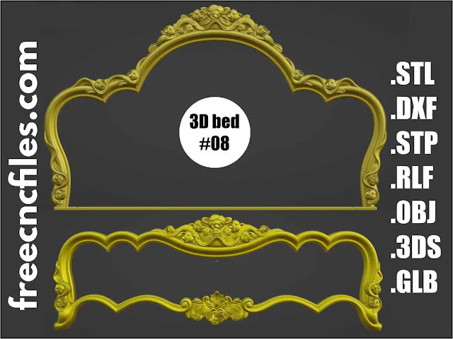 cnc 3d bed design in stl 08 free download | cnc bed design