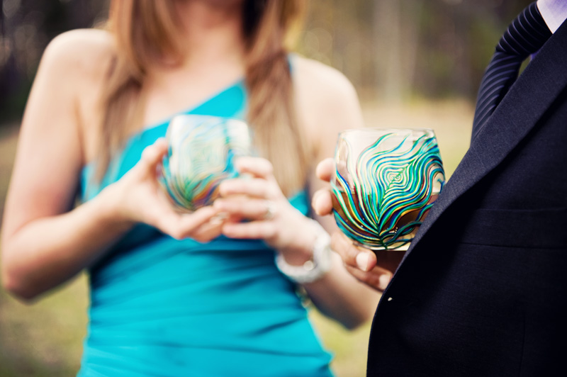  up on the turquoise of the Peacock feathers We even staged a wedding