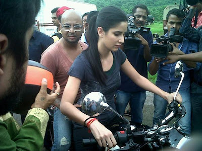 katrina kaif riding royal enfield