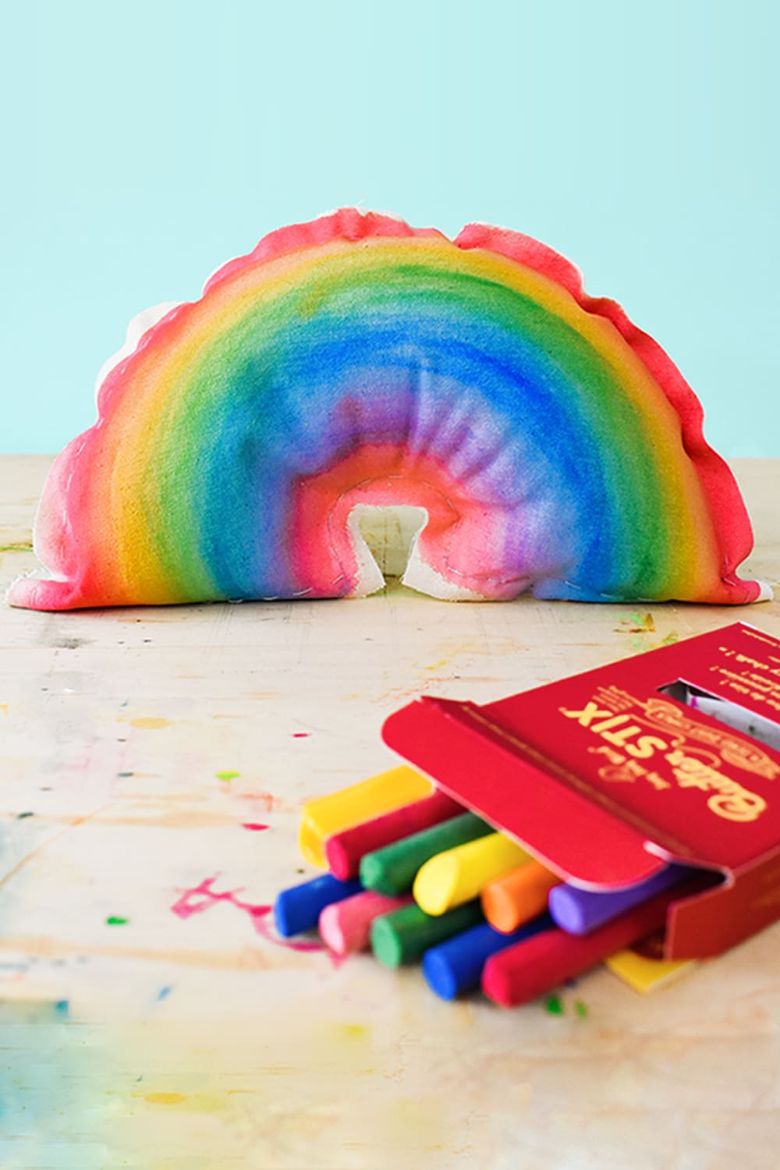 Rainbow pillow craft - rainbow art projects for kids