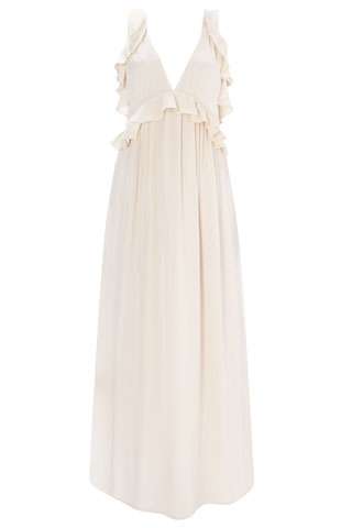 maxi dresses uk. White Frill Maxi, £130 at