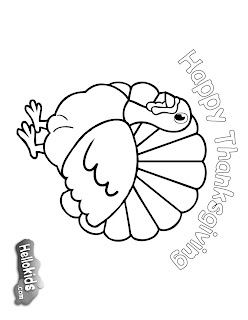 happy thanksgiving turkey coloring page