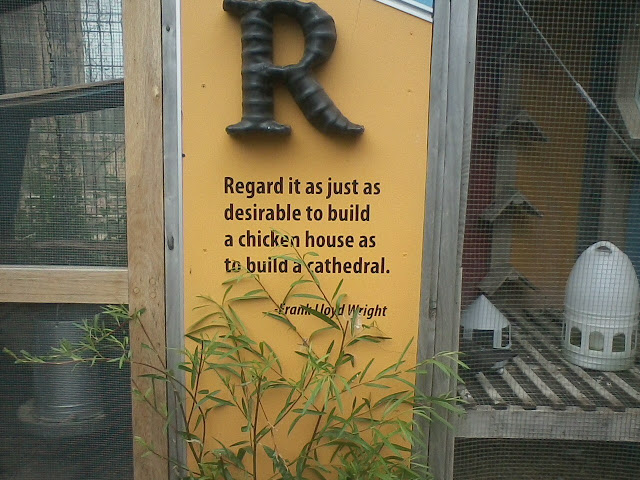 photo of FLW quotation on Madison Children's Museum chicken coop