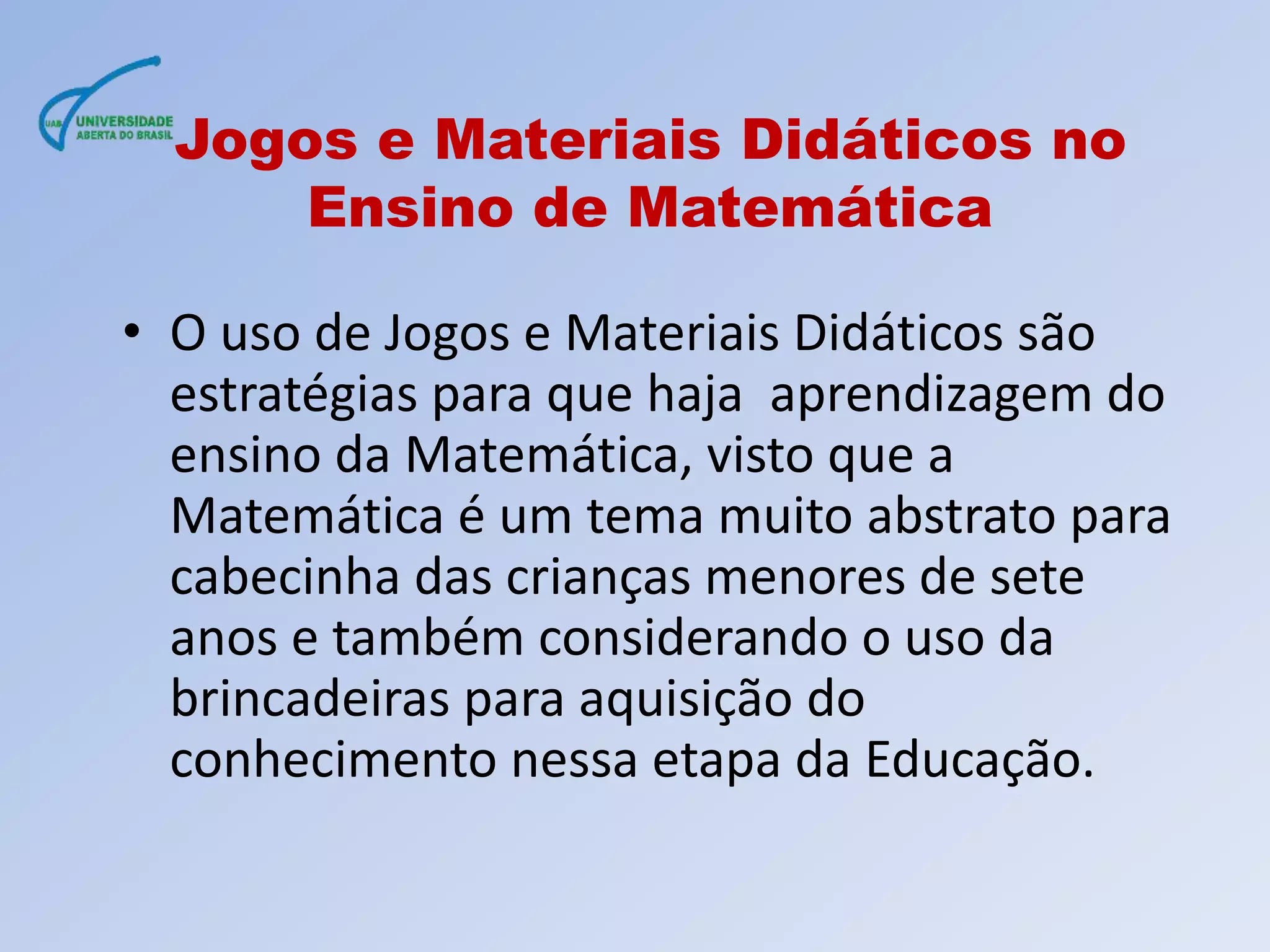 JOGOS MATEMÁTICOS