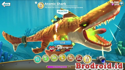 Hungry Shark World MOD APK+Data Atomic Shark v1.8.4 Terbaru
