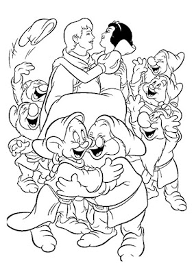 Desenhos da Branca de Neve para Colorir e Imprimir