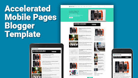 Kompi Design AMP HTML Blogger Template