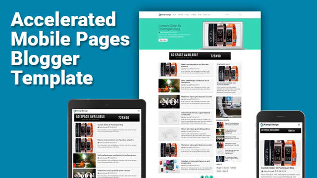 Kompi Design AMP HTML Blogger Template