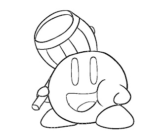 #6 Kirby Coloring Page