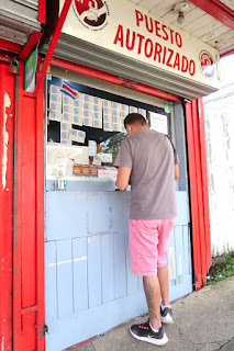 Man buying lottery tickets in Puriscal, Costa Rica