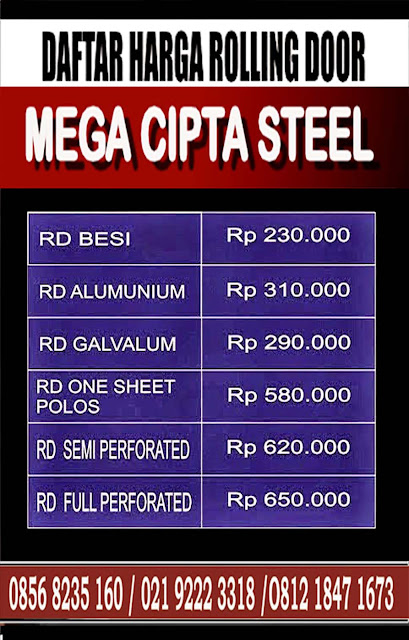 Gambar Daftar Harga Folding Gate & Rolling Door One Sheet, Industri 