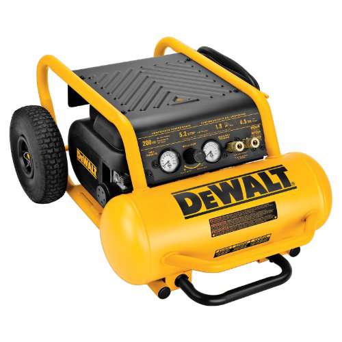 DEWALT D55146 4-1/2-Gallon 200-PSI Hand Carry Compressor with Wheels