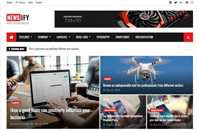 Newsify Blogger Template Newsify Blogger Template