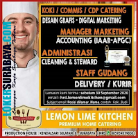 Bursa Kerja Surabaya di Lemon Lime Kitchen September 2020