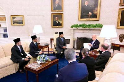 Pertemuan Bilateral Presiden Prabowo dan Joe Biden di Gedung Putih