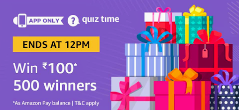 Amazon Quiz 27 December Time Answer & Win ₹100