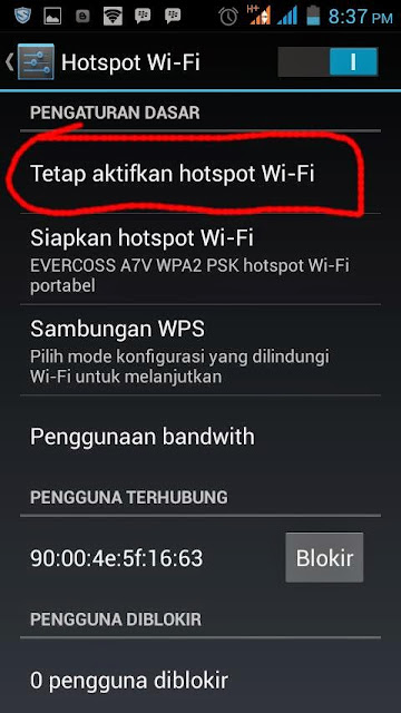 Cara mudah setting android jadi modem