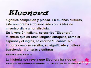 significado del nombre Eleonora