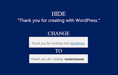  you might have noticed that there is a link in every admin page  How to edit or hide Thank you for creating with WordPress link in WordPress admin pages?