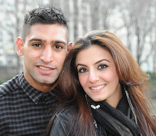 Amir Khan with his wife Faryal Makhdoom