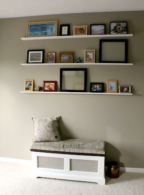 floating photo shelves