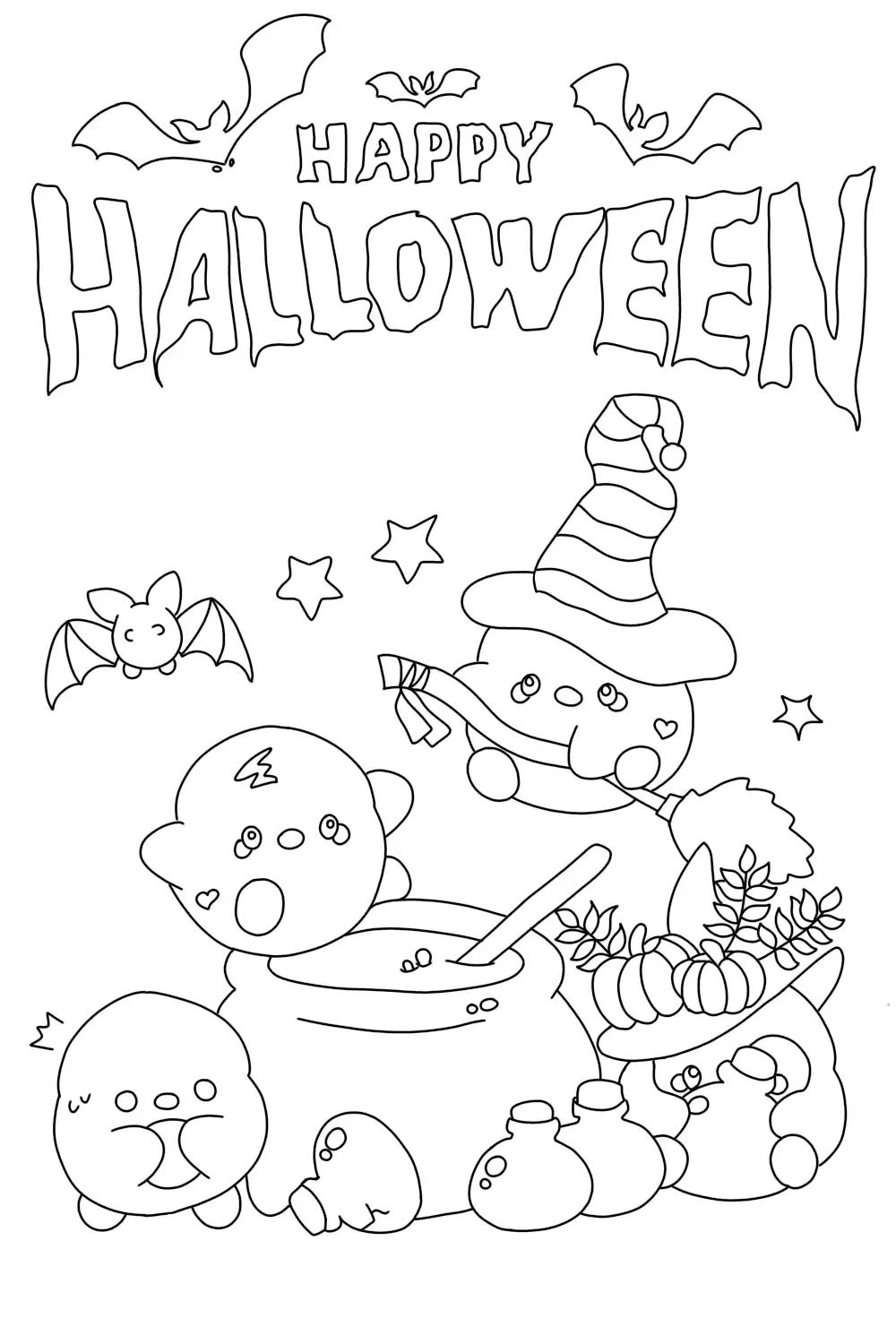 happy halloween coloring sheets for kids