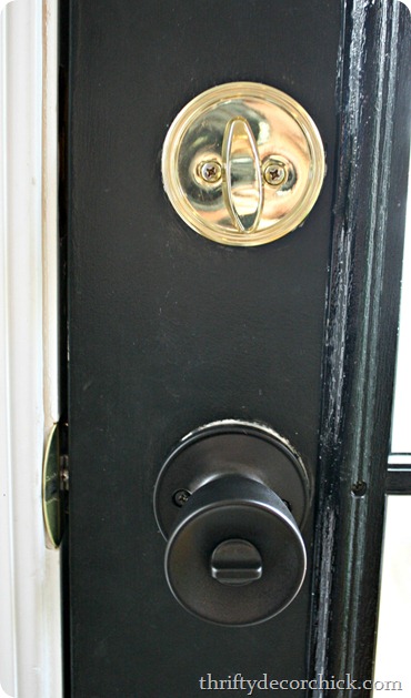 spray painting door knobs