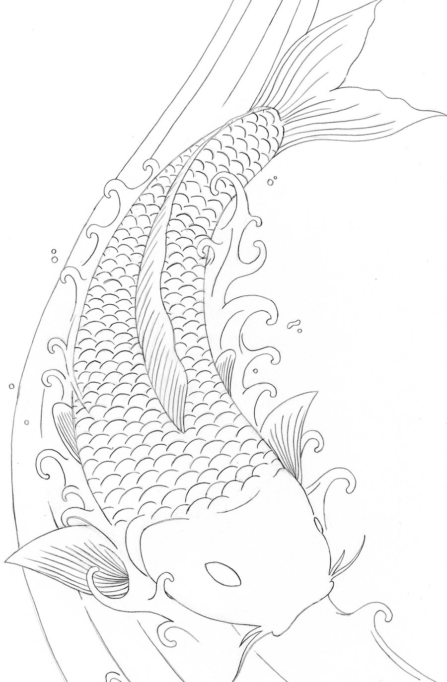 Free Koi Fish Coloring Sheet