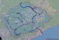 Mapa de situación del río Tordera